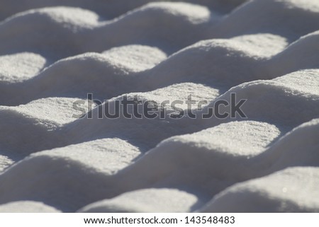 roof of a house with snow