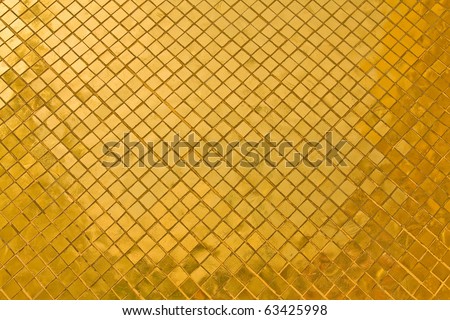 Golden tiles background texture