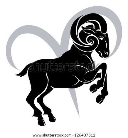 Illustration Of Aries The Ram Zodiac Horoscope Astrology Sign ...