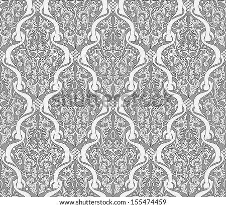 Intricate seamlessly tilable repeating Middle Eastern Arabic background pattern