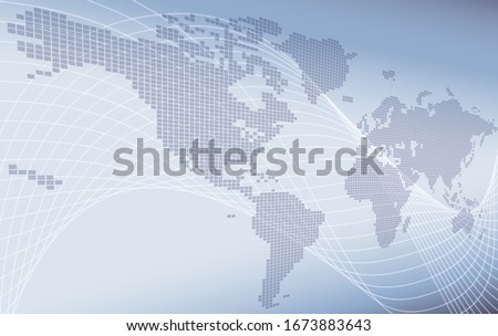 A world map background global business or technology abstract concept