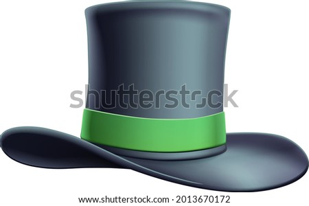 A black cylinder top hat illustration icon