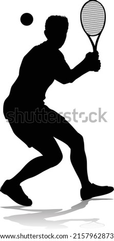 A tennis player man male sports person in silhouette 