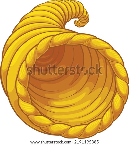 A cornucopia horn of plenty thanksgiving or harvest festival basket cartoon illustration