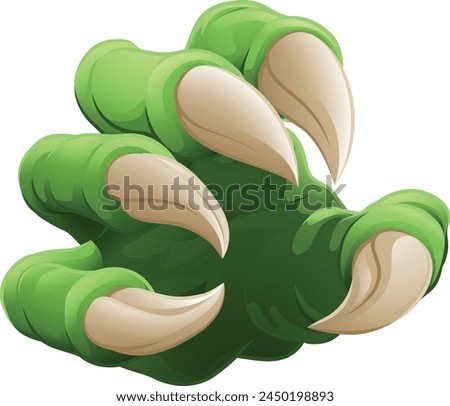 A monster claw dinosaur or dragon cartoon talon hand