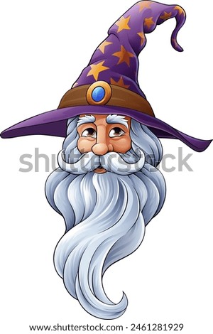 A wizard merlin cartoon beard magician man Halloween character mascot