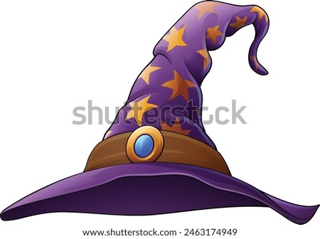 A witch or wizard hat wizards magician cap Halloween design element