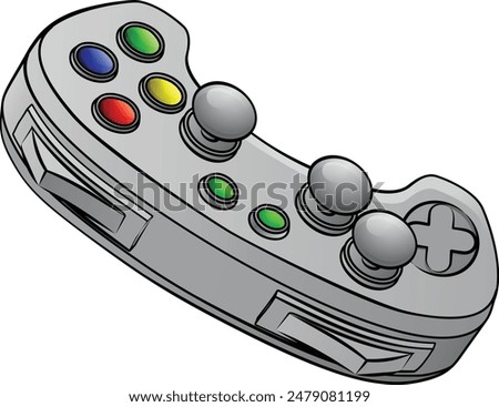 A video gamer cartoon game icon gaming controller illustration