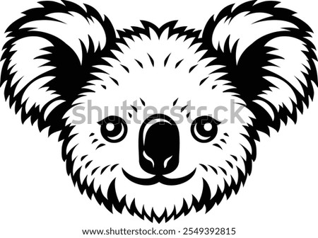 A koala bear Australian animal woodcut vintage style icon mascot illustration