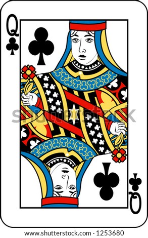 Queen Of Clubs From Deck Of Playing Cards, Rest Of Deck Available ...