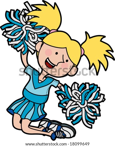 Illustration Of Girl Cheerleading Jumping In Air - 18099649 : Shutterstock