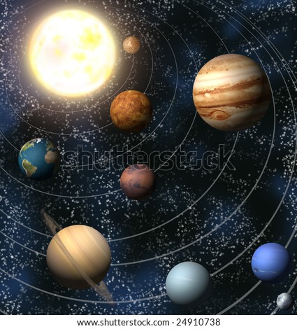 An Illustration Of Our Solar System. Maps From Http ...