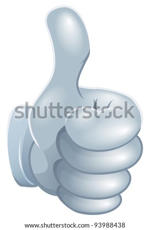 Illustration Of A Cartoon Gloved Hand Doing A Thumbs Up - 93988438 ...