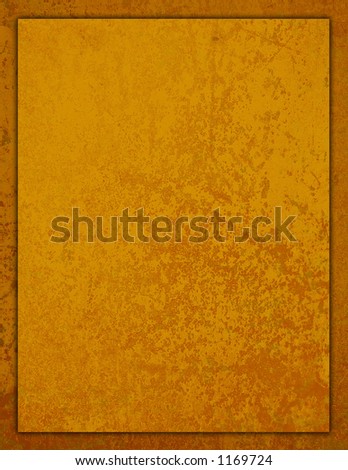 Stationery on bronze yellow orange rust decorative paper textured background
