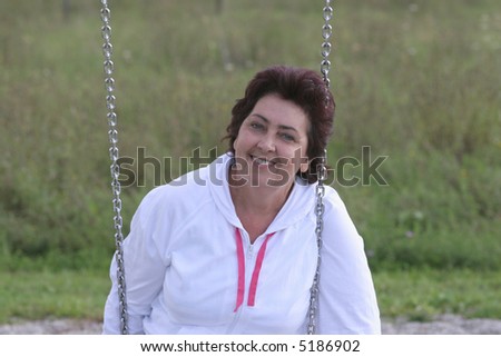 woman on the swing