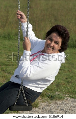 woman on the swing
