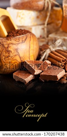 Coffee and Chocolate handmade soap.Organic spa.Anti-cellulite treatments.