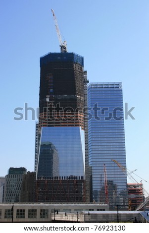 NEW YORK CITY - MAY 7: One World Trade Center (formerly known as the Freedom Tower) is shown under construction on May 7, 2011 in New York, New York.