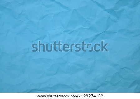 Blue crinkle paper