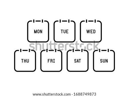 Similar – Foto Bild Wochenkalender Wochenende