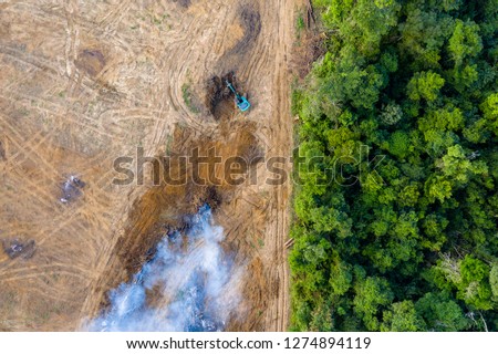 Image, Stock Photo Environmental destruction