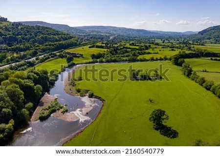 Similar – Foto Bild aerial of rural landscape with acre