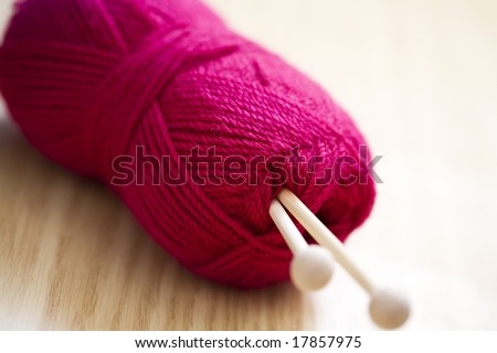 Still life of colored roll of yarn
