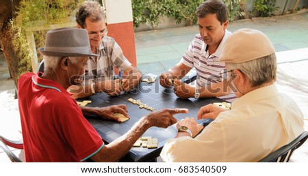 Similar – Image, Stock Photo Concentrated black man playing basketball on court