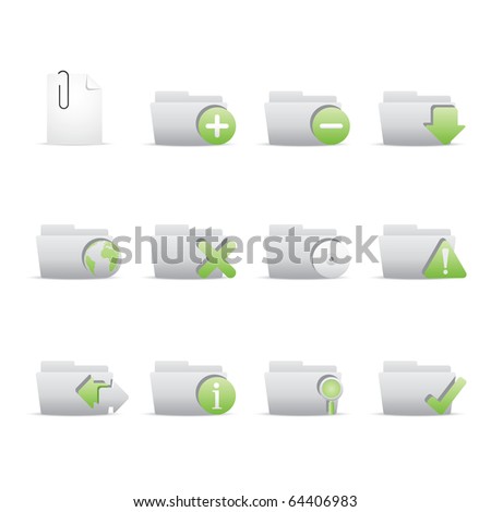 Folder Applications icon set 9 - Bi Colored Series (Green and Gray). Vector eps 8 format, easy to edit.