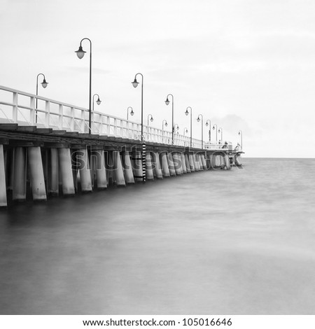Vintage stylized photo of a pier