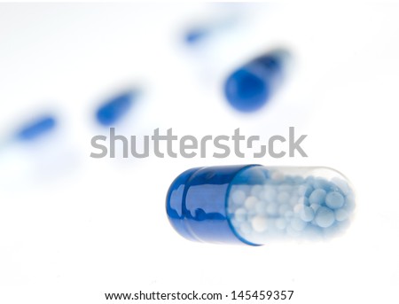 Pills background isolated on white