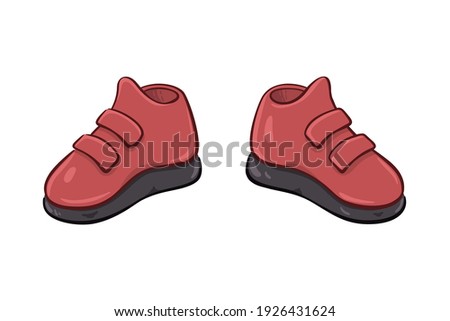 Outlined illustration of a pair of cartoon weightlifting boots. On white background