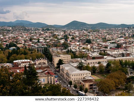 The view of Kutaisi, the second size city of Georgia country