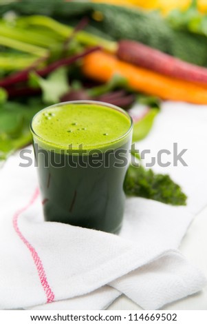 Freshly Squeezed Greens or Spinach Juice