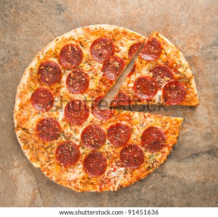 Thin Crust Pepperoni Pizza