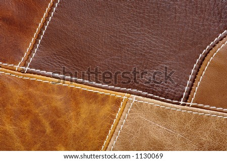 Multi-Colored leather patch material Background