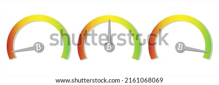 Market sentiment vector. Fear and greed indicator. Finance and investment concept. Online analysis for investment. 
Vector flat illustration on white background