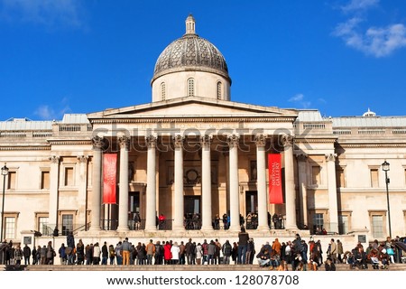 National portrait gallery and Trafalgar Square