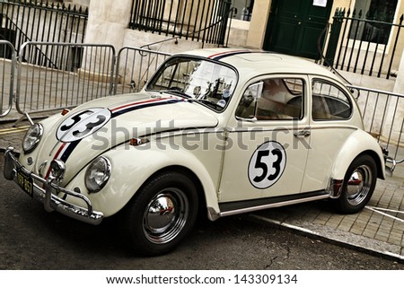 LONDON - JUN 23 : collection car (Herbie, from the movie 