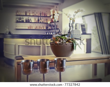 interior of bar in vintage style