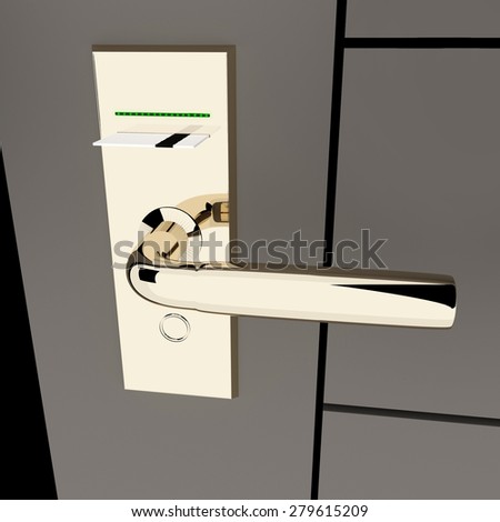 Door lock with magnetic card