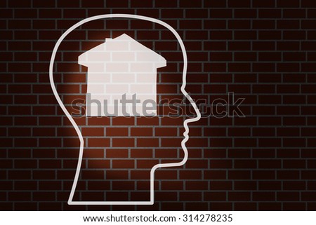 Head home on a brick wall