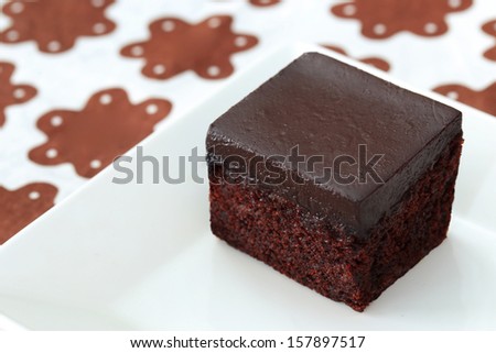 Chocolate Chiffon Cake on Plate