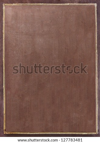 old book with a leather cover