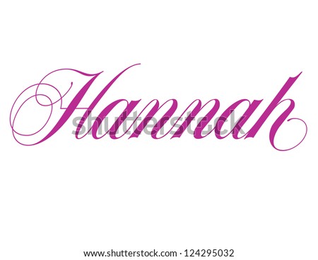 Girl'S Name Elegant Vector Lettering Series: Hannah - 124295032 ...