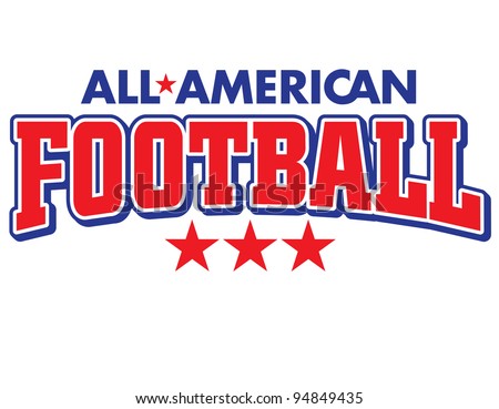 All-American Football Vector Lettering