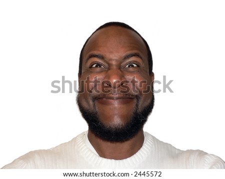 Sadistic Grin Funny Face Shot Of A African American Male Showcasing ...