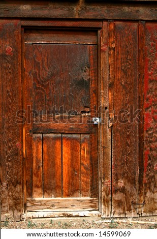 Old barn door on old Idaho barn