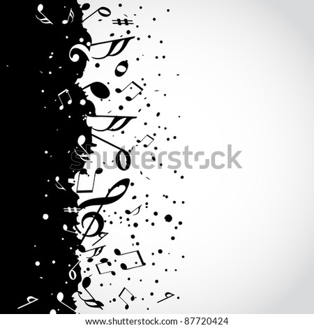 Music Black And White Background Stock Photo 87720424 : Shutterstock