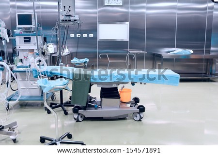 high-tech surgical operating room